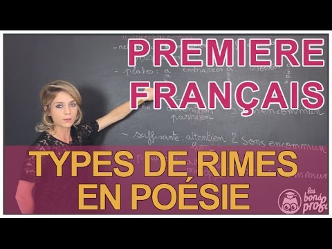 Poésie et types de rimes - Français Première - Les Bons Profs