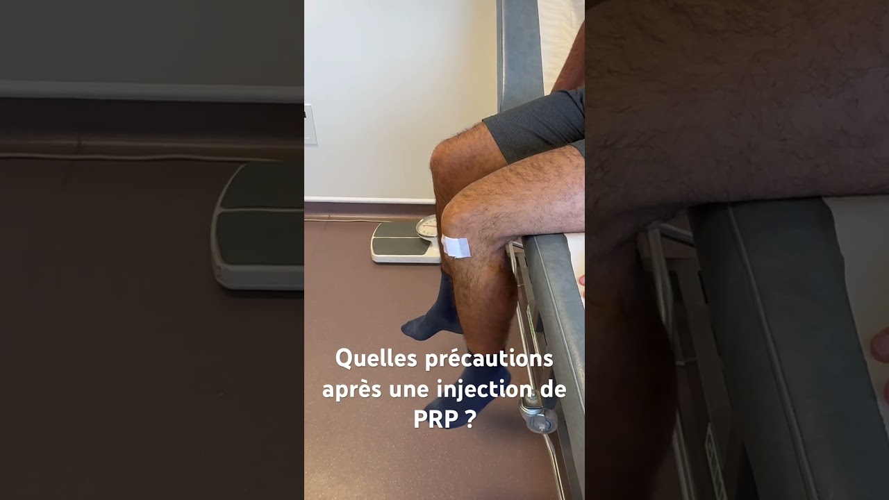 Quelles sont les précautions à prendre après une injection intra articulaire de PRP dans le genou ?
