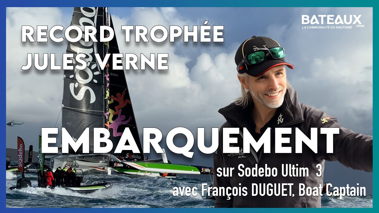 Visite de SODEBO Ultim 3 au lendemain de son record du trophée Jules Verne