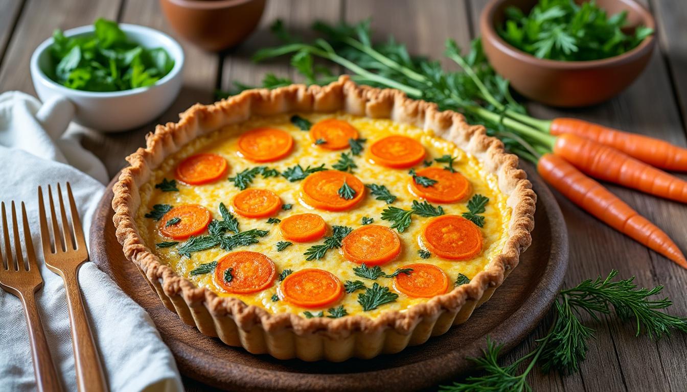 découvrez notre recette rapide et équilibrée de quiche aux carottes, parfaite pour un repas sain et savoureux. facile à préparer, elle allie fraîcheur et nutrition pour toute la famille.